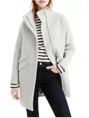 J.Crew Cocoon Coat in Italian Stadium Cloth Wool Blend
